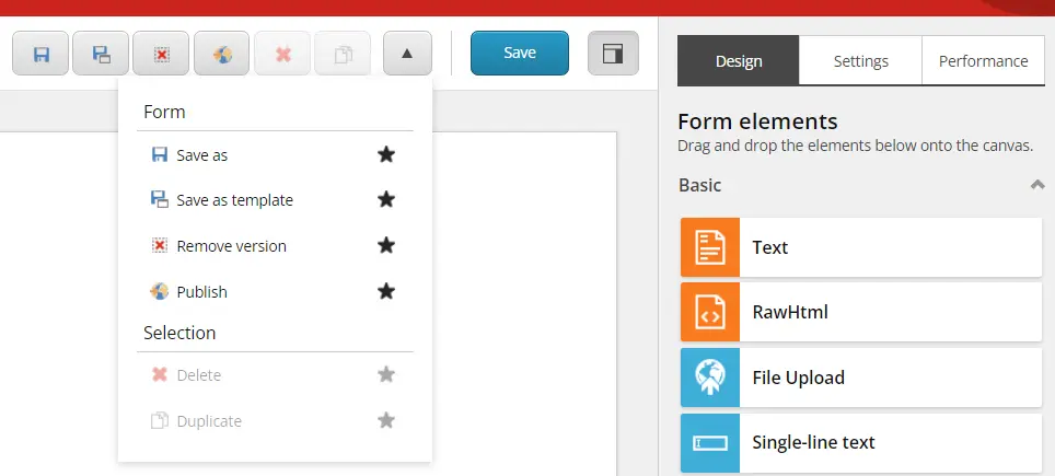 add publish forms button to sitecore forms editor