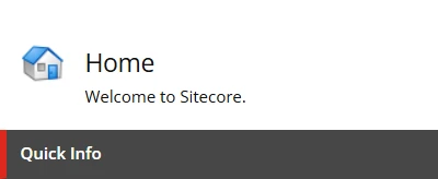 quick info section of sitecore content editor